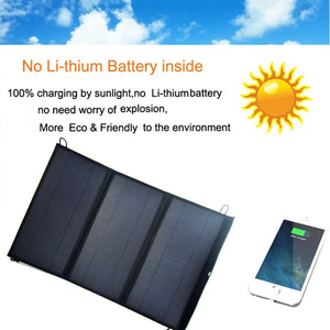 Solar Panel 28W Waterproof Foldable portable Sunpower  / 19V DC Charge