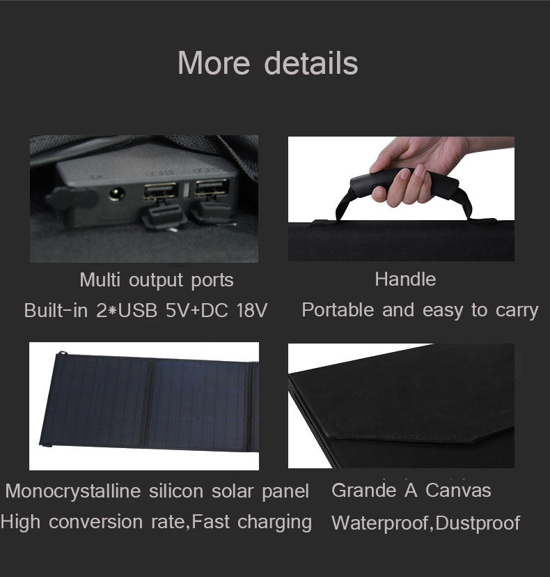 Solar Panel Portable Foldable Solar Charger 100W
