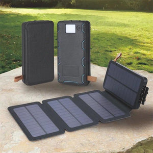 Power Bank with Solar Charger 20000mAh Camping Light Outdoor Waterproof 20000mAh Solar Power Bank
